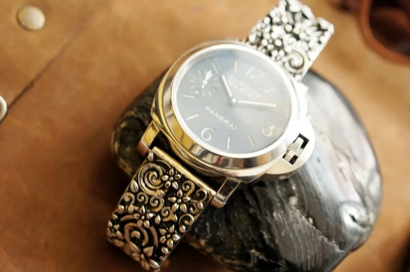 Sakura Silber 925 Anhänger Apple-Watch-Armband ( 2-teilig) für Panerai oder Apple Watch Serie 1,2,3,4,5,6,7,SE – Bild 5